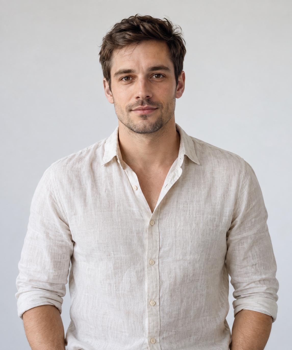 First input photo: a fictional adult man
